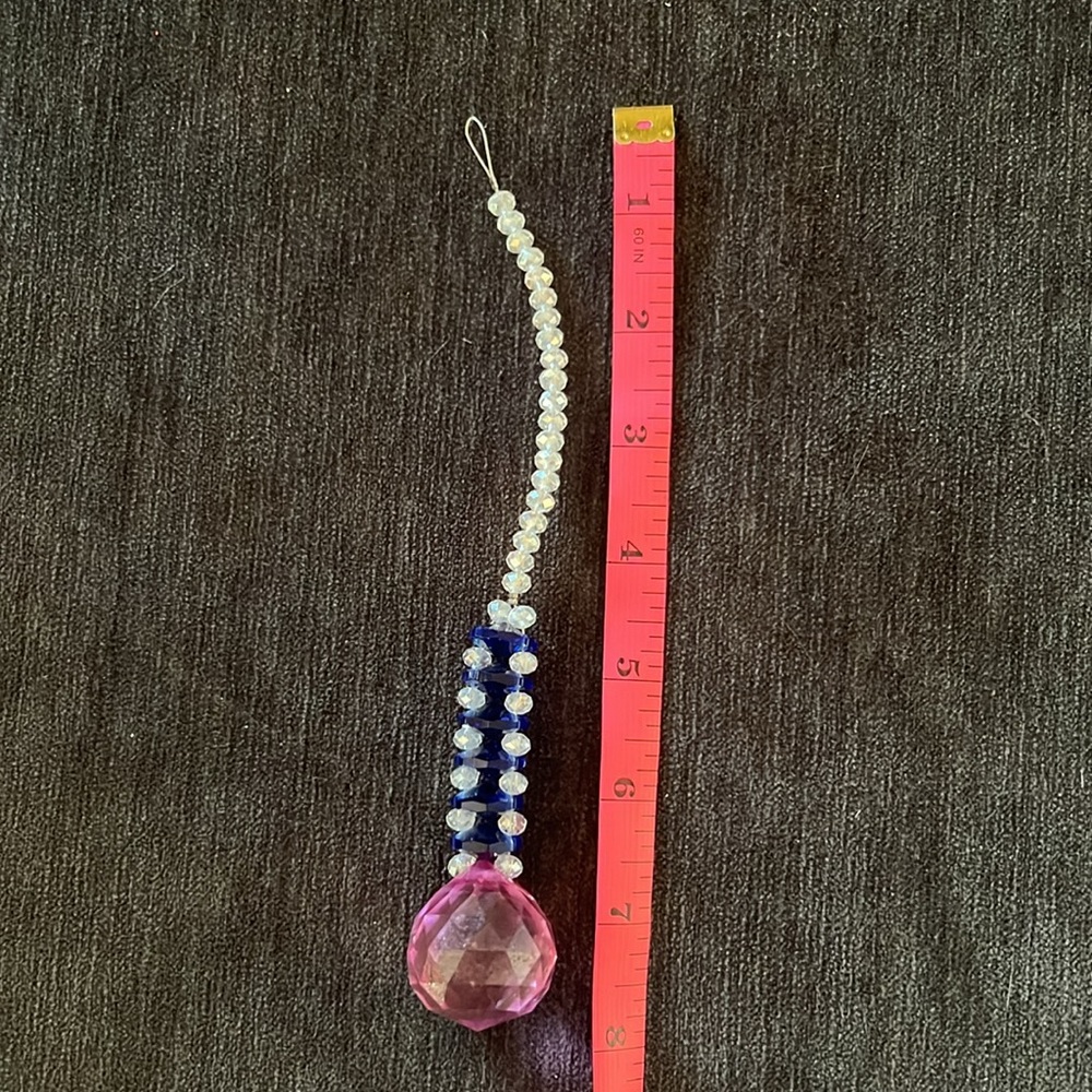H&D K9 Crystal pink and blue sun catcher - Picture 4 of 4